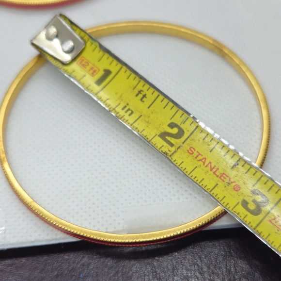 2 Pink Julie Vos Marseille Bangle Bracelets 18K Gold Plated - Picture 2 of 8